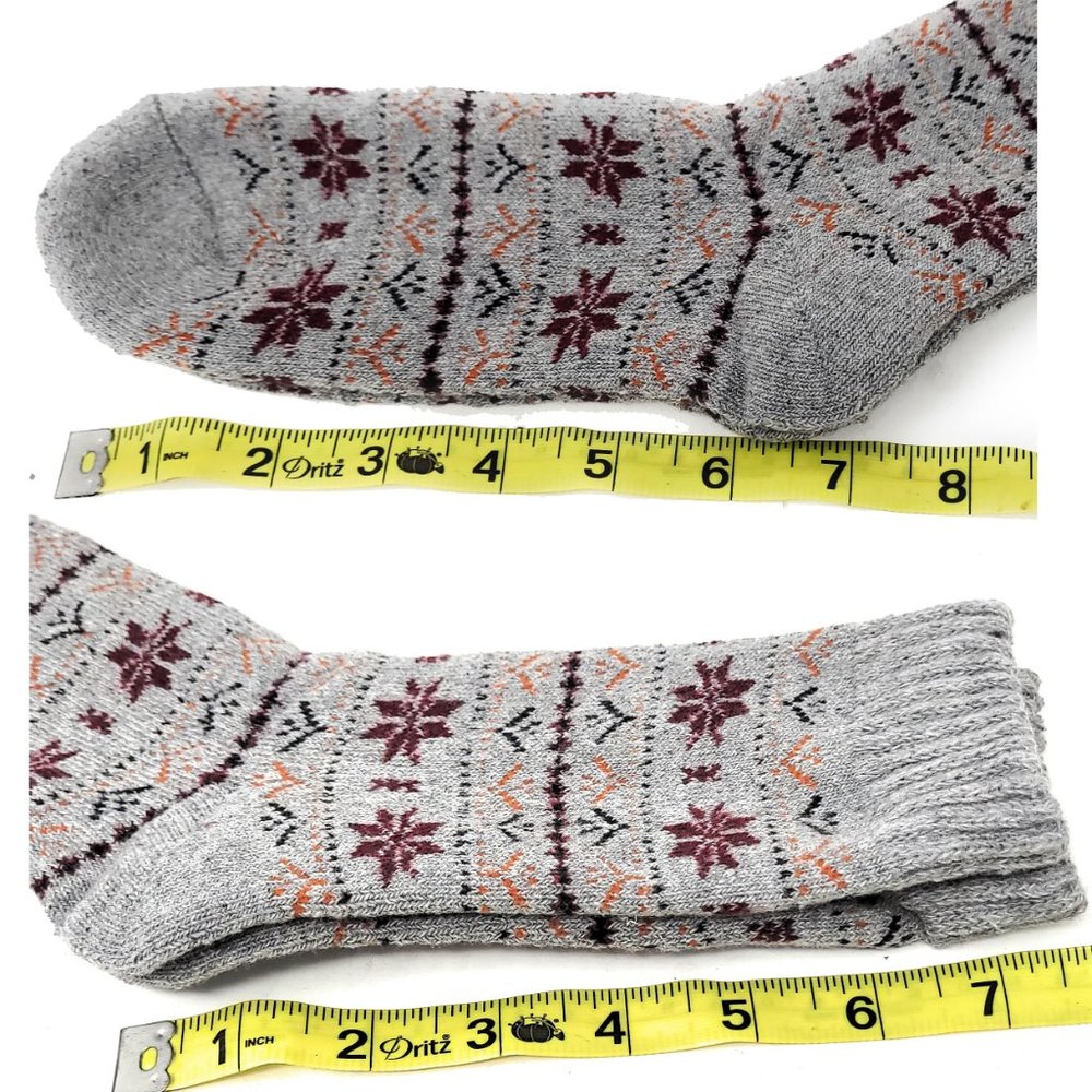 Women Blend Lamb Wool Crew Socks, Thermal Warm Winter Hiking Boot Sock, 6 Pairs - Picture 5 of 5